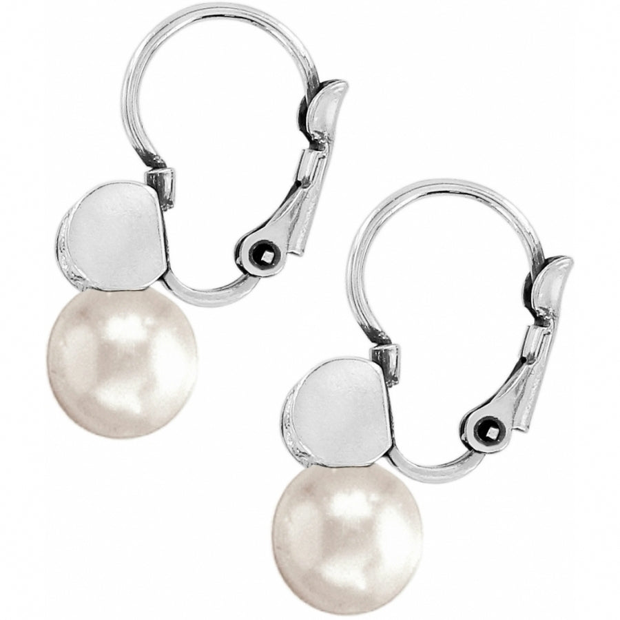 Brighton Meridian Petite Pearl Leverback Earrings-01-Jewelry-Brighton-Market Street Nest, Fashionable Clothing, Shoes and Home Décor Located in Mabank, TX