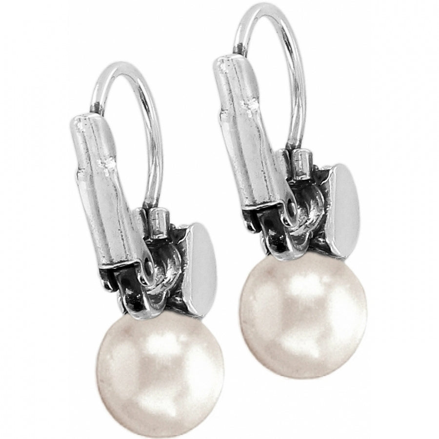 Brighton Meridian Petite Pearl Leverback Earrings-01-Jewelry-Brighton-Market Street Nest, Fashionable Clothing, Shoes and Home Décor Located in Mabank, TX