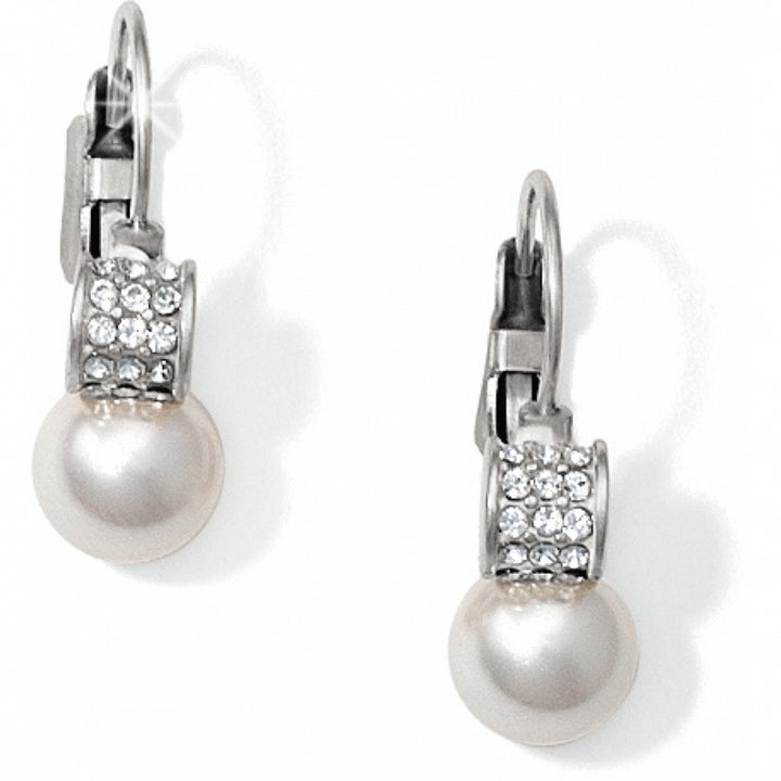 Brighton Meridian Petite Pearl Leverback Earrings-01-Jewelry-Brighton-Market Street Nest, Fashionable Clothing, Shoes and Home Décor Located in Mabank, TX