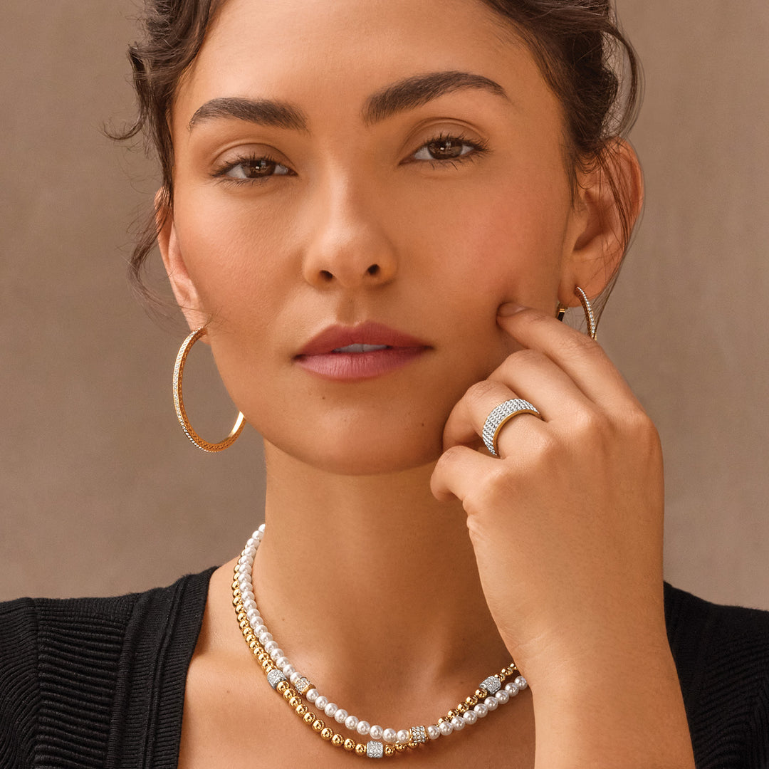 Brighton Meridian Petite Pearl Station Necklace-01-Jewelry-Brighton-Market Street Nest, Fashionable Clothing, Shoes and Home Décor Located in Mabank, TX