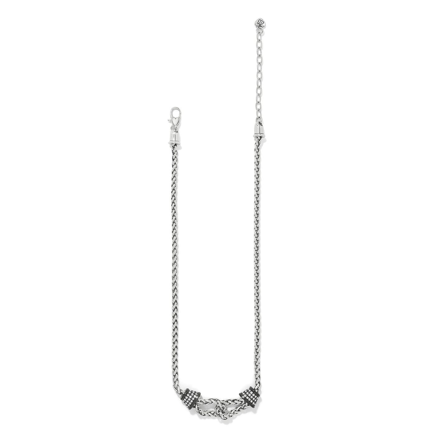 Brighton Meridian Ventus Necklace Silver- Black-Necklaces-Brighton-Market Street Nest, Fashionable Clothing, Shoes and Home Décor Located in Mabank, TX