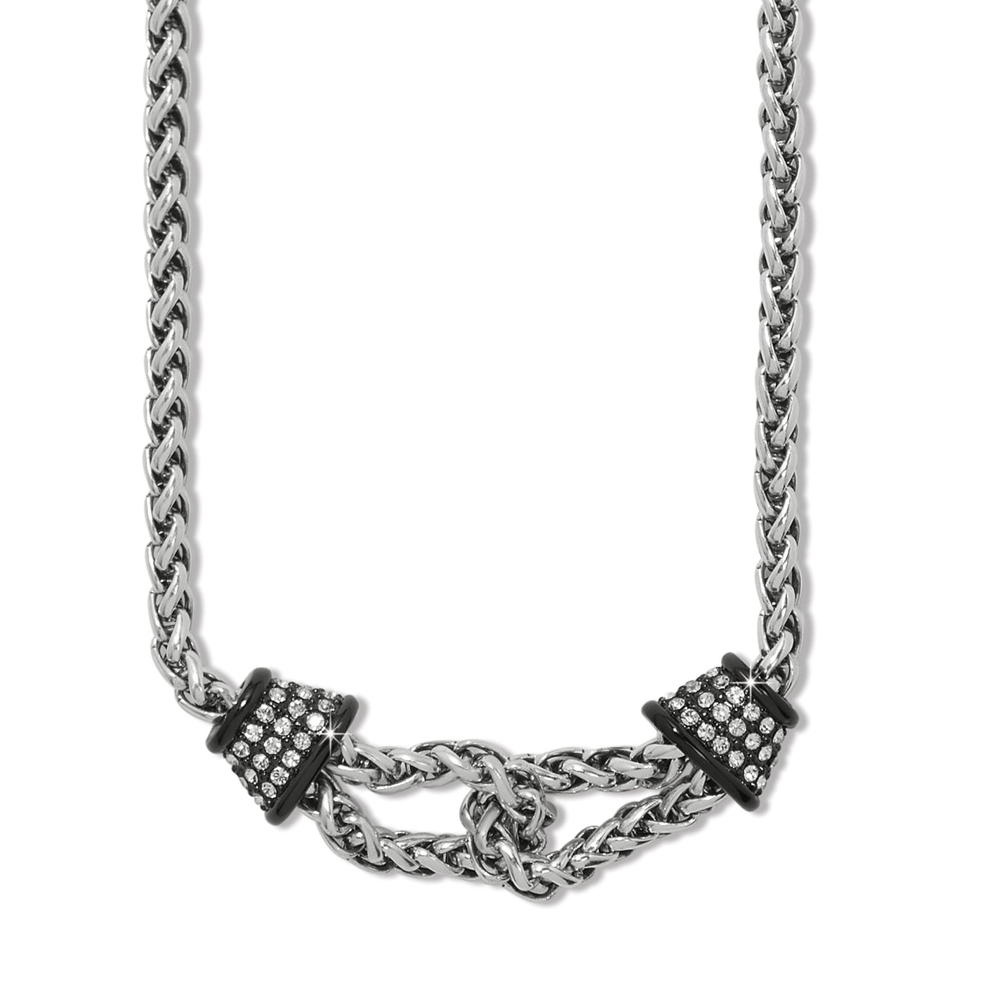 Brighton Meridian Ventus Necklace Silver- Black-Necklaces-Brighton-Market Street Nest, Fashionable Clothing, Shoes and Home Décor Located in Mabank, TX