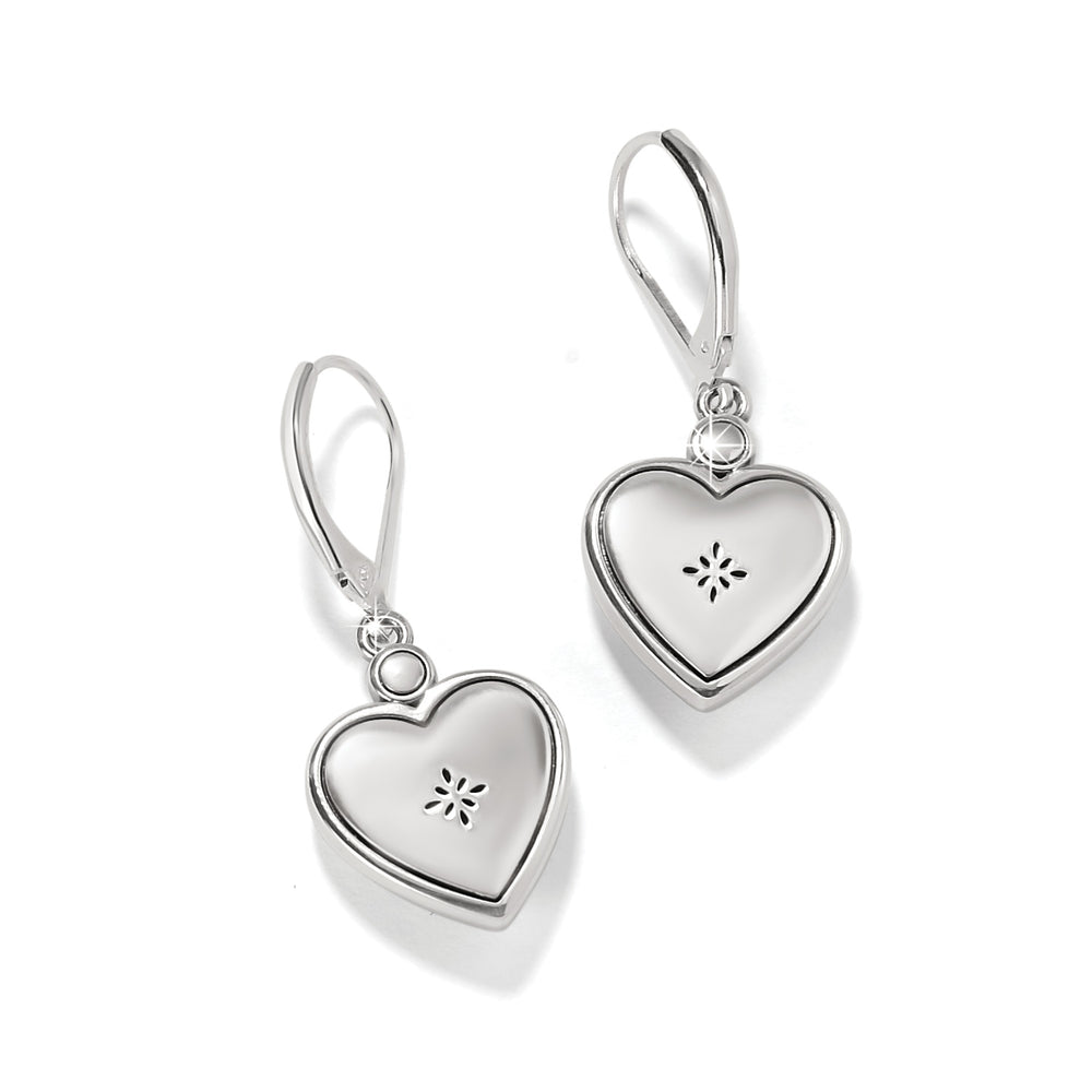 Brighton Mosaic Heart Two Tone Leverback Earrings-01-Jewelry-Brighton-Market Street Nest, Fashionable Clothing, Shoes and Home Décor Located in Mabank, TX