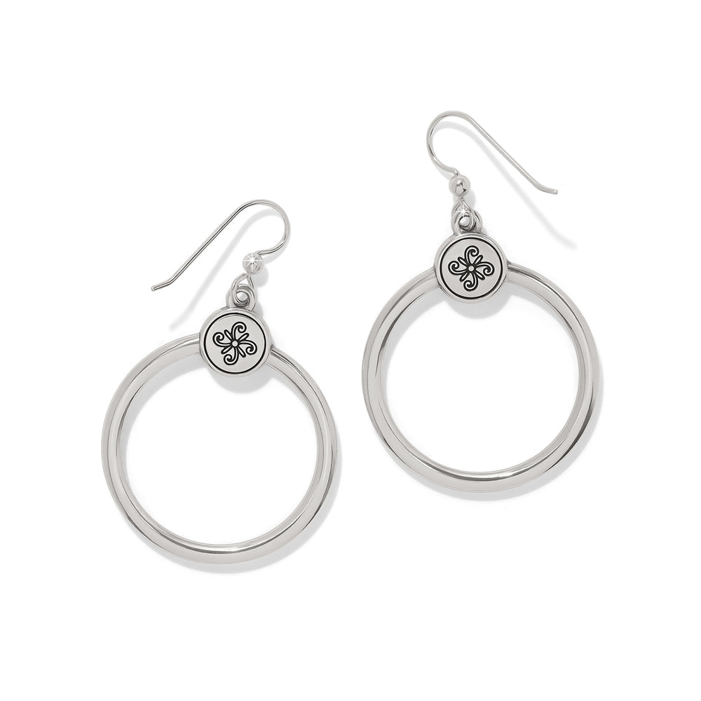 Brighton Mosaic Two Tone French Wire Hoop Earrings-01-Jewelry-Brighton-Market Street Nest, Fashionable Clothing, Shoes and Home Décor Located in Mabank, TX