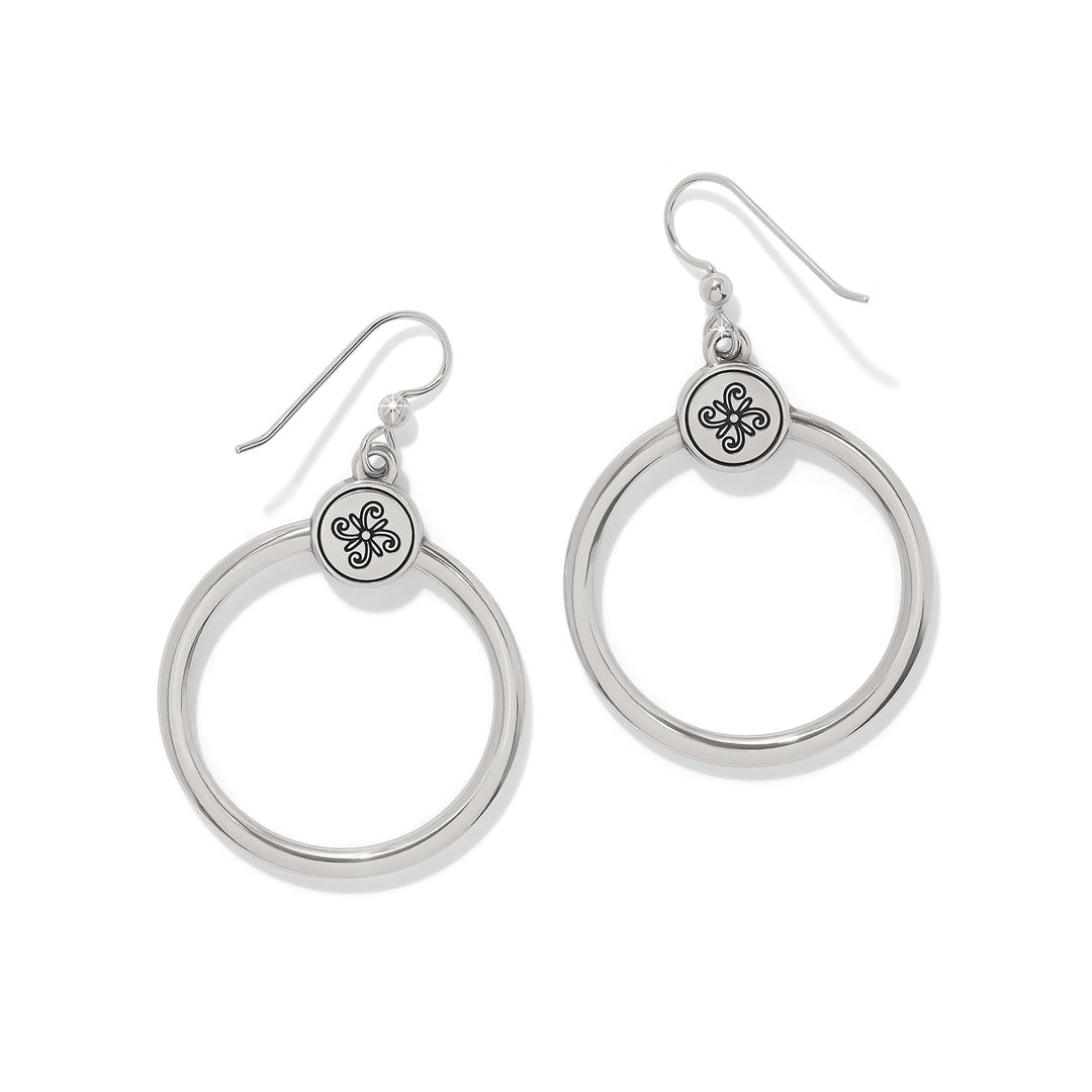 Brighton Mosaic Two Tone French Wire Hoop Earrings-01-Jewelry-Brighton-Market Street Nest, Fashionable Clothing, Shoes and Home Décor Located in Mabank, TX