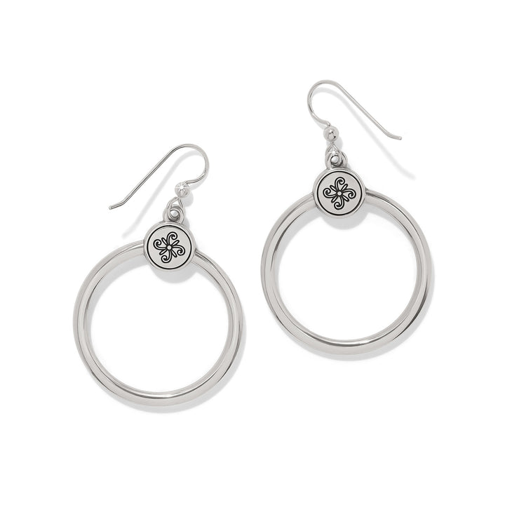 Brighton Mosaic Two Tone French Wire Hoop Earrings-01-Jewelry-Brighton-Market Street Nest, Fashionable Clothing, Shoes and Home Décor Located in Mabank, TX