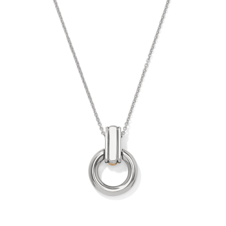 Brighton Mosaic Two Tone Link Ring Necklace-01-Jewelry-Brighton-Market Street Nest, Fashionable Clothing, Shoes and Home Décor Located in Mabank, TX
