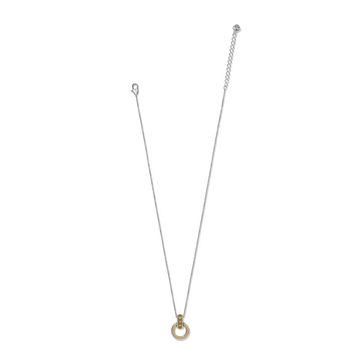 Brighton Mosaic Two Tone Link Ring Necklace-01-Jewelry-Brighton-Market Street Nest, Fashionable Clothing, Shoes and Home Décor Located in Mabank, TX