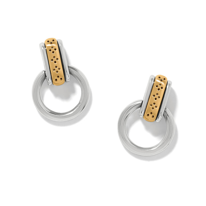 Brighton Mosaic Two Tone Mini Post Drop Earrings-01-Jewelry-Brighton-Market Street Nest, Fashionable Clothing, Shoes and Home Décor Located in Mabank, TX