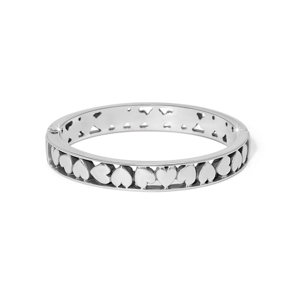 Brighton Mystery Of Love Hearts Hinged Bangle-Bracelets-Brighton-Market Street Nest, Fashionable Clothing, Shoes and Home Décor Located in Mabank, TX