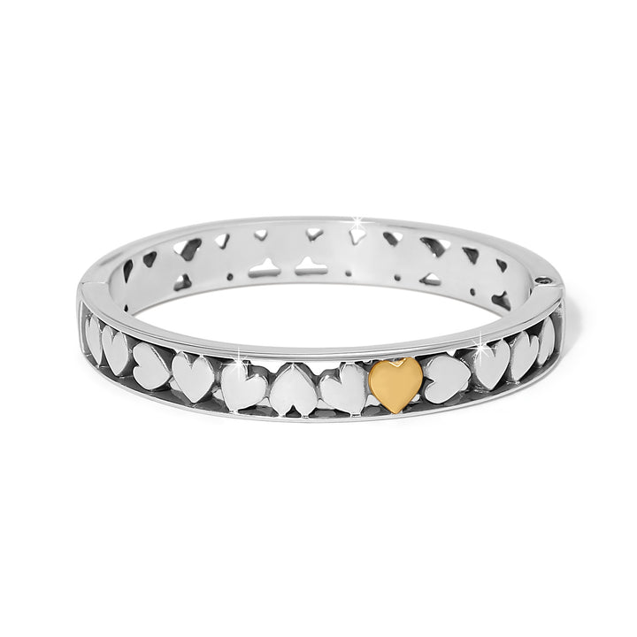 Brighton Mystery Of Love Hearts Hinged Bangle-Bracelets-Brighton-Market Street Nest, Fashionable Clothing, Shoes and Home Décor Located in Mabank, TX