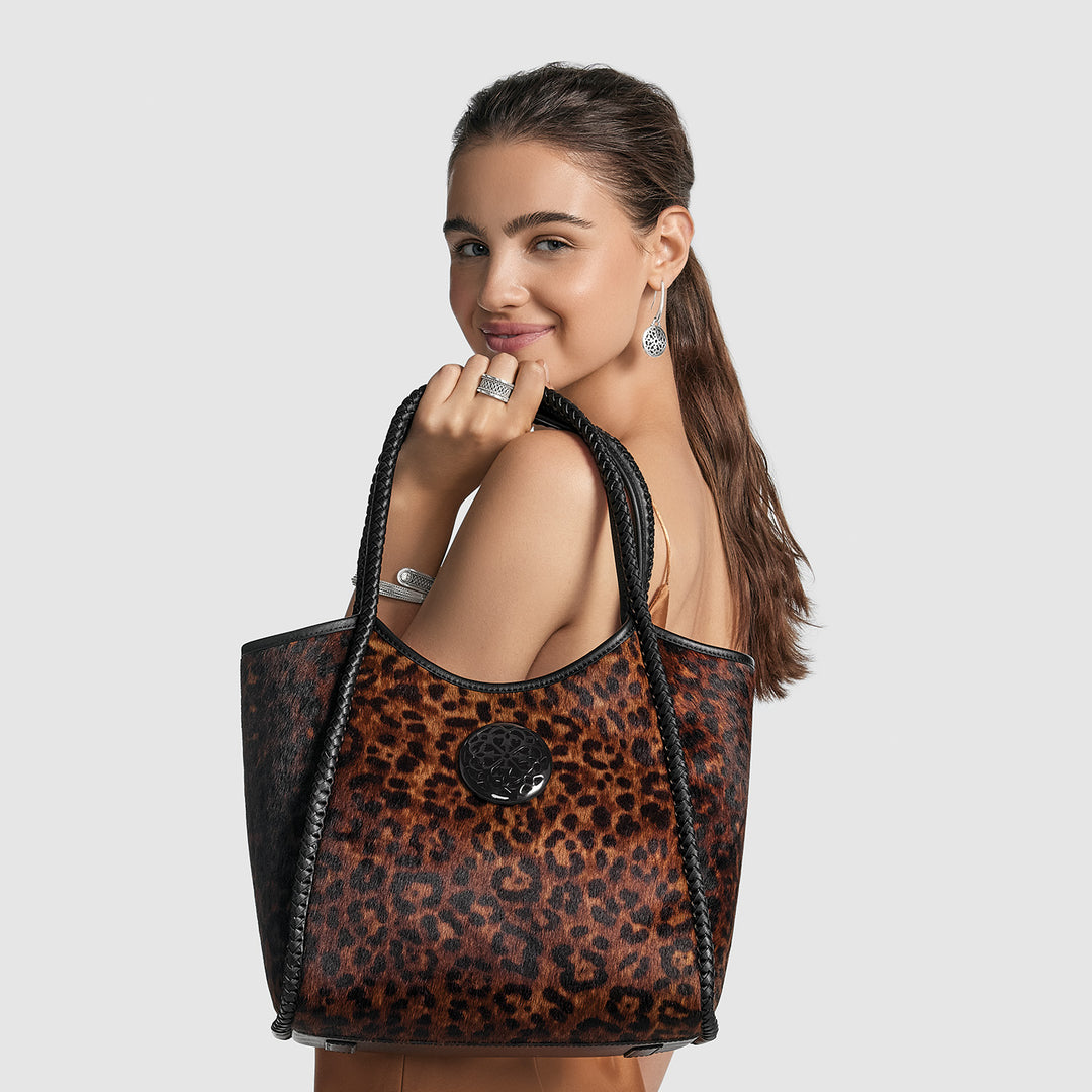 Brighton Noa Leopard Large Tote-07-Handbags-Brighton-Market Street Nest, Fashionable Clothing, Shoes and Home Décor Located in Mabank, TX