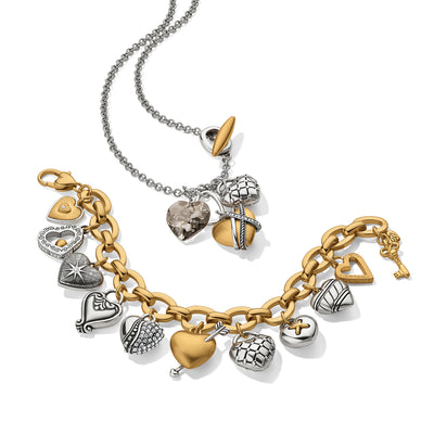 Brighton One Heart Large Charm Bracelet-Bracelets-Brighton-Market Street Nest, Fashionable Clothing, Shoes and Home Décor Located in Mabank, TX