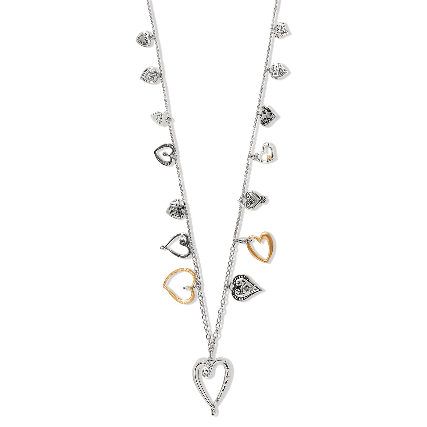 Brighton One Heart Large Long Necklace-Necklaces-Brighton-Market Street Nest, Fashionable Clothing, Shoes and Home Décor Located in Mabank, TX