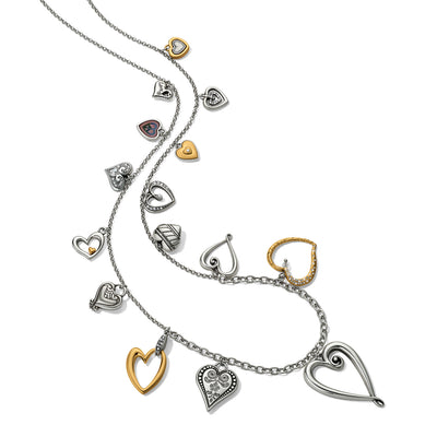 Brighton One Heart Large Long Necklace-Necklaces-Brighton-Market Street Nest, Fashionable Clothing, Shoes and Home Décor Located in Mabank, TX