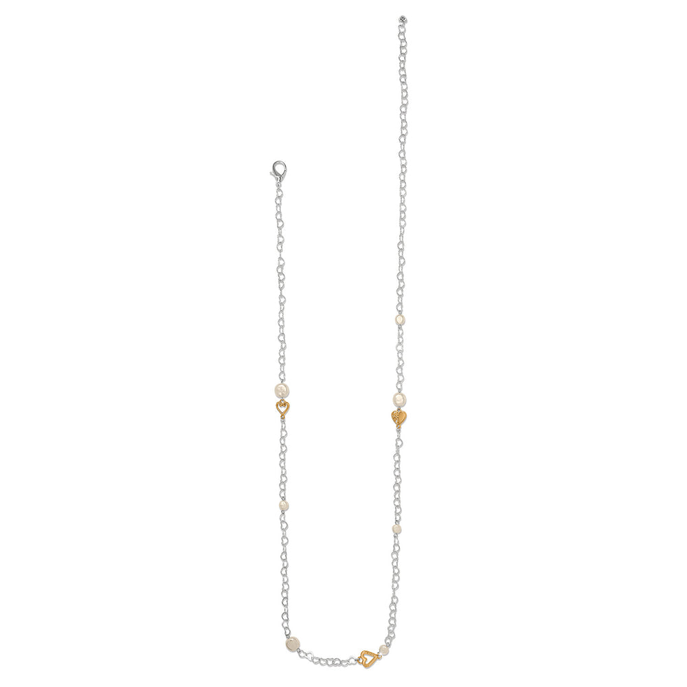 Brighton One Heart Pearl Long Necklace-01-Jewelry-Brighton-Market Street Nest, Fashionable Clothing, Shoes and Home Décor Located in Mabank, TX