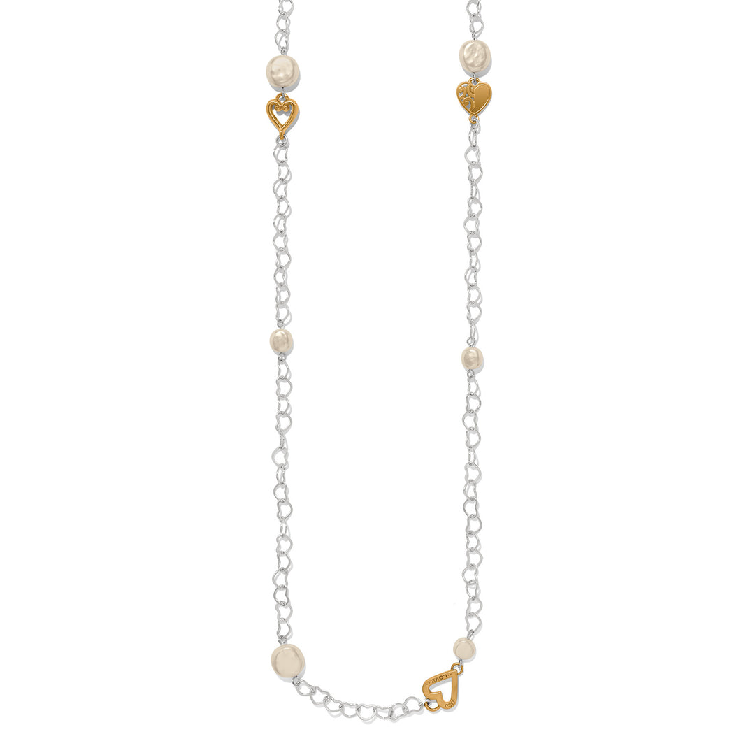 Brighton One Heart Pearl Long Necklace-01-Jewelry-Brighton-Market Street Nest, Fashionable Clothing, Shoes and Home Décor Located in Mabank, TX