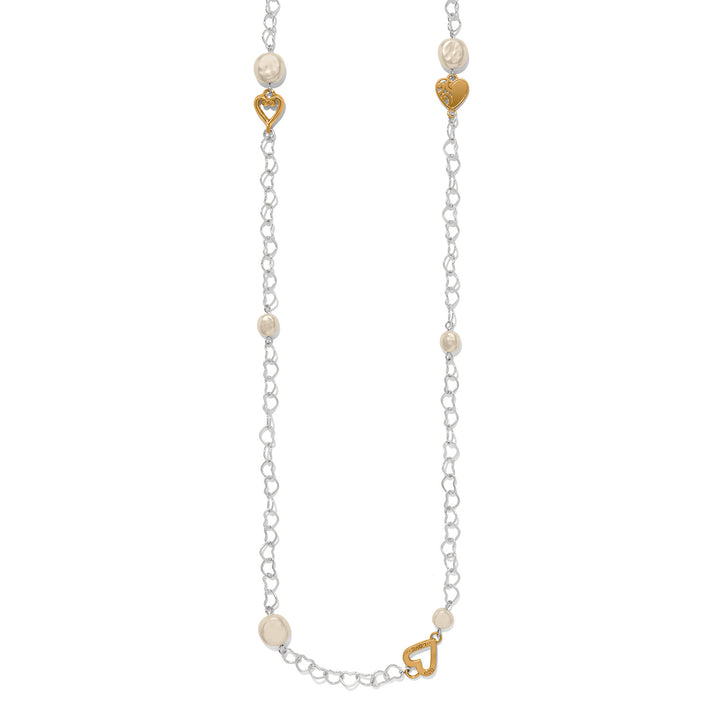 Brighton One Heart Pearl Long Necklace-01-Jewelry-Brighton-Market Street Nest, Fashionable Clothing, Shoes and Home Décor Located in Mabank, TX