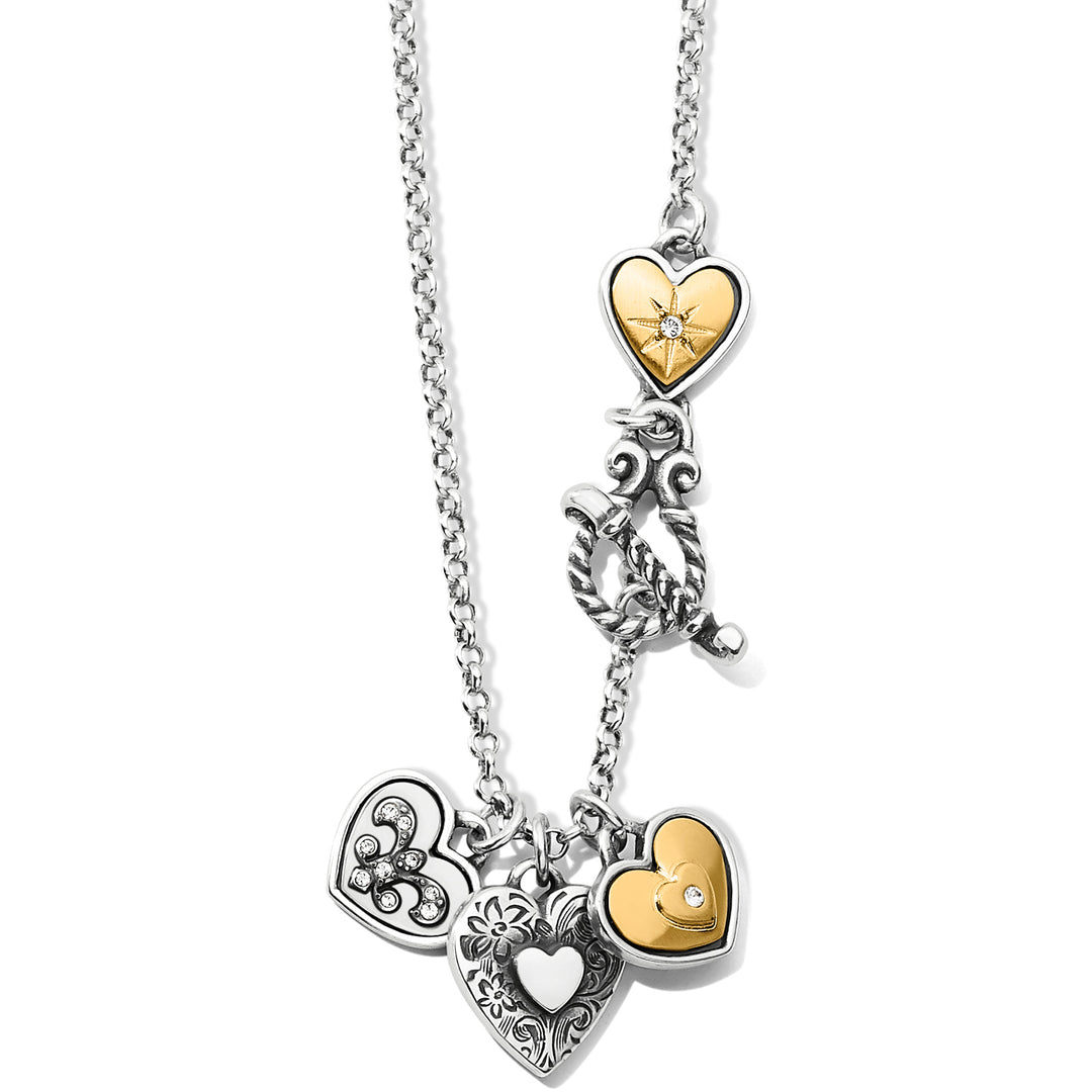 Brighton One Heart Short Necklace-Necklaces-Brighton-Market Street Nest, Fashionable Clothing, Shoes and Home Décor Located in Mabank, TX