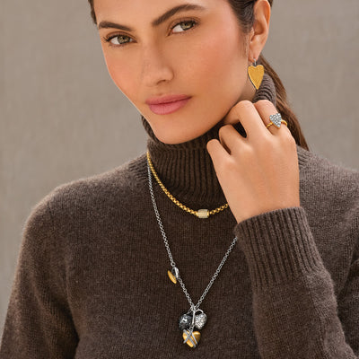 Brighton One Heart Toggle Necklace-Necklaces-Brighton-Market Street Nest, Fashionable Clothing, Shoes and Home Décor Located in Mabank, TX