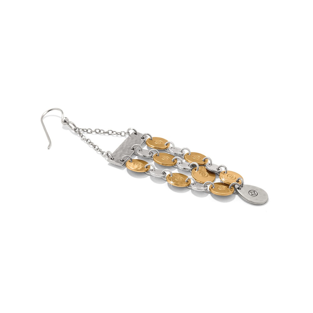 Brighton Palm Canyon Two Tone Drop French Wire Earrings-01-Jewelry-Brighton-Market Street Nest, Fashionable Clothing, Shoes and Home Décor Located in Mabank, TX