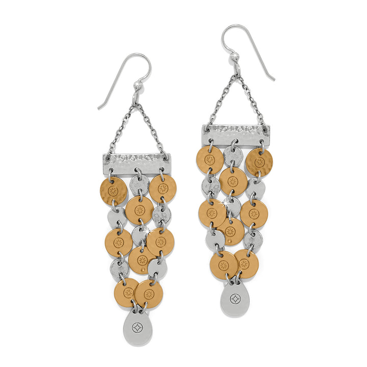 Brighton Palm Canyon Two Tone Drop French Wire Earrings-01-Jewelry-Brighton-Market Street Nest, Fashionable Clothing, Shoes and Home Décor Located in Mabank, TX