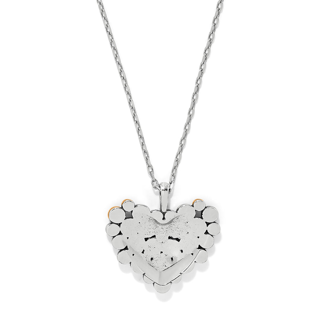 Brighton Pebble Edge Heart Necklace-Necklaces-Brighton-Market Street Nest, Fashionable Clothing, Shoes and Home Décor Located in Mabank, TX
