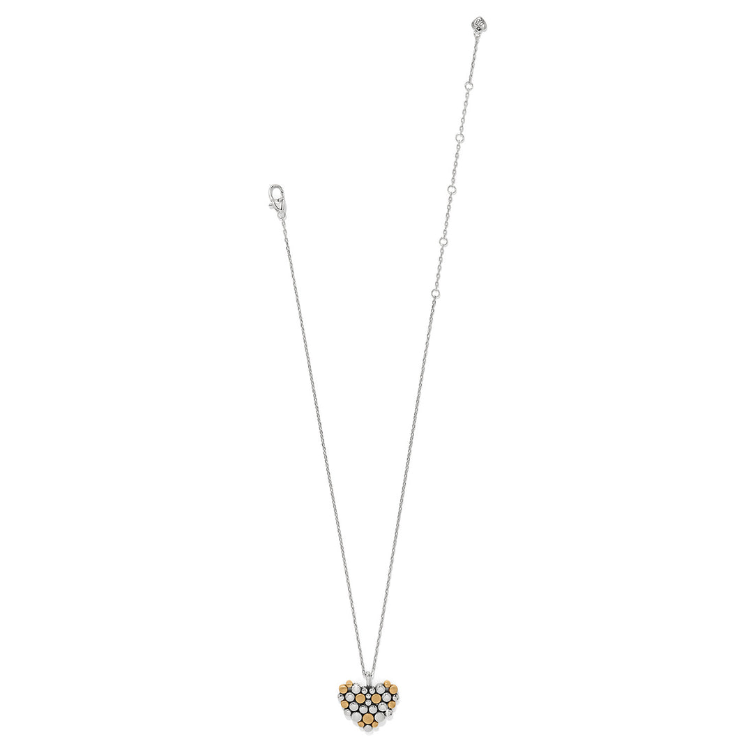 Brighton Pebble Edge Heart Necklace-Necklaces-Brighton-Market Street Nest, Fashionable Clothing, Shoes and Home Décor Located in Mabank, TX