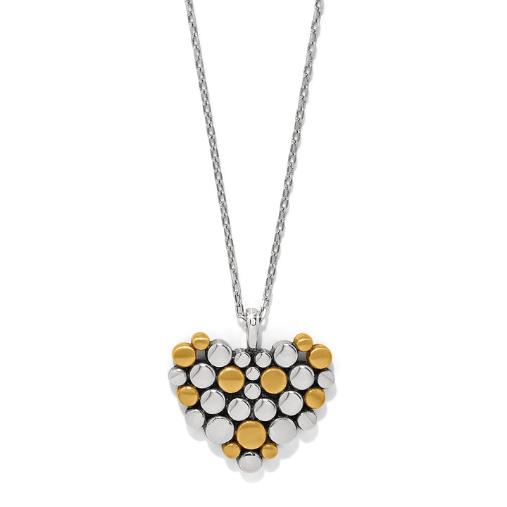 Brighton Pebble Edge Heart Necklace-Necklaces-Brighton-Market Street Nest, Fashionable Clothing, Shoes and Home Décor Located in Mabank, TX