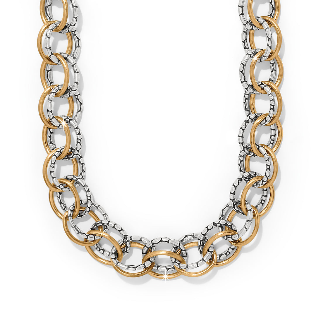 Brighton Pebble Link Two Tone Necklace-Necklaces-Brighton-Market Street Nest, Fashionable Clothing, Shoes and Home Décor Located in Mabank, TX