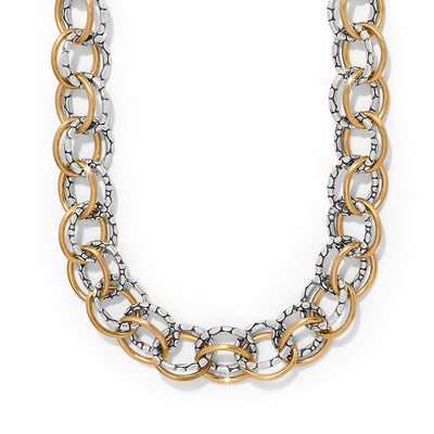 Brighton Pebble Link Two Tone Necklace-Necklaces-Brighton-Market Street Nest, Fashionable Clothing, Shoes and Home Décor Located in Mabank, TX
