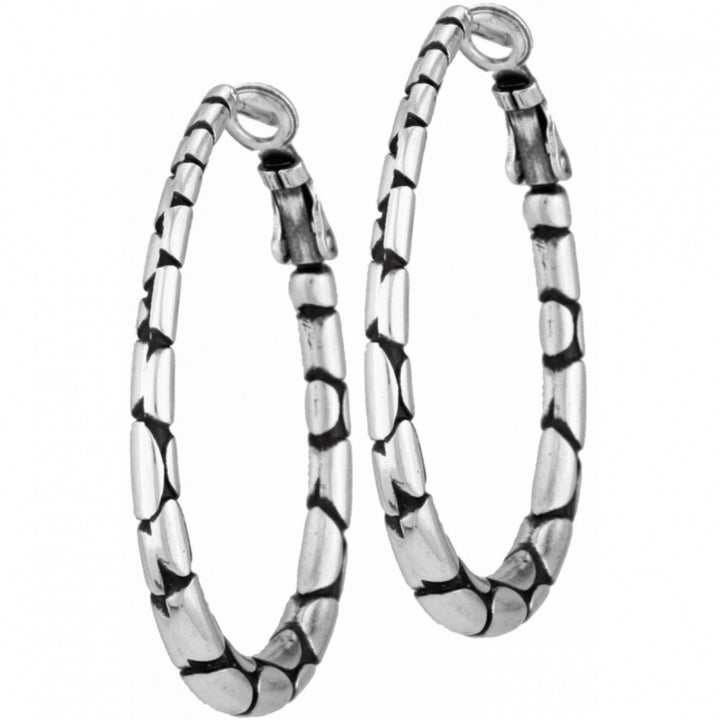 Pebble Oval Hoop Earrings-Earrings-Brighton-Market Street Nest, Fashionable Clothing, Shoes and Home Décor Located in Mabank, TX
