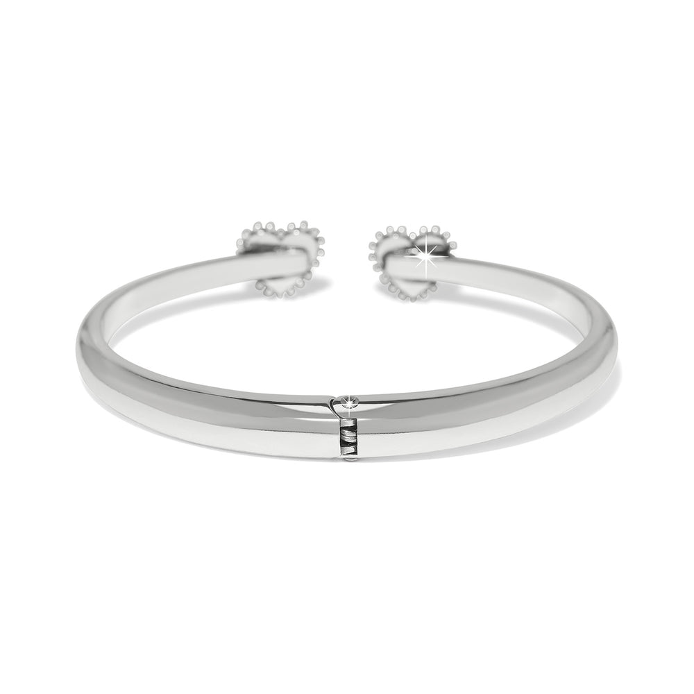 Brighton Pretty Tough Amour Heart Open Hinged Bangle-01-Jewelry-Brighton-Market Street Nest, Fashionable Clothing, Shoes and Home Décor Located in Mabank, TX