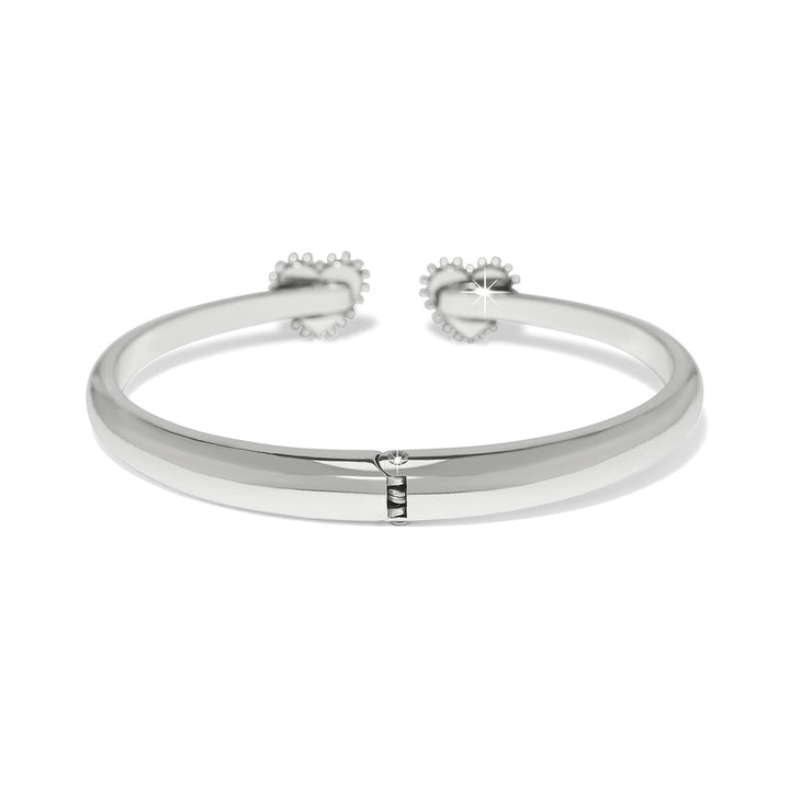 Brighton Pretty Tough Amour Heart Open Hinged Bangle-01-Jewelry-Brighton-Market Street Nest, Fashionable Clothing, Shoes and Home Décor Located in Mabank, TX
