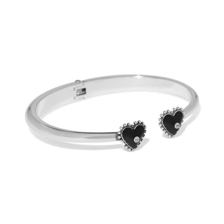 Brighton Pretty Tough Amour Heart Open Hinged Bangle-01-Jewelry-Brighton-Market Street Nest, Fashionable Clothing, Shoes and Home Décor Located in Mabank, TX