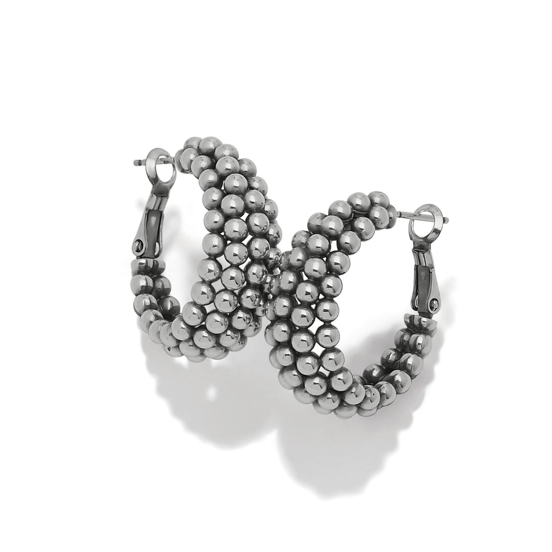 Brighton Pretty Tough Blossom Hoop Earrings-01-Jewelry-Brighton-Market Street Nest, Fashionable Clothing, Shoes and Home Décor Located in Mabank, TX