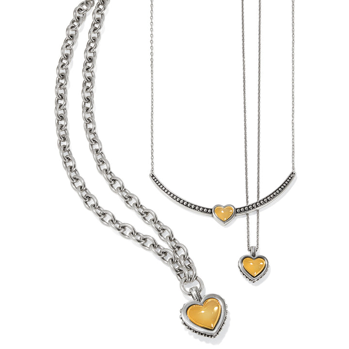 Brighton Pretty Tough Bold Heart Bar Necklace-01-Jewelry-Brighton-Market Street Nest, Fashionable Clothing, Shoes and Home Décor Located in Mabank, TX