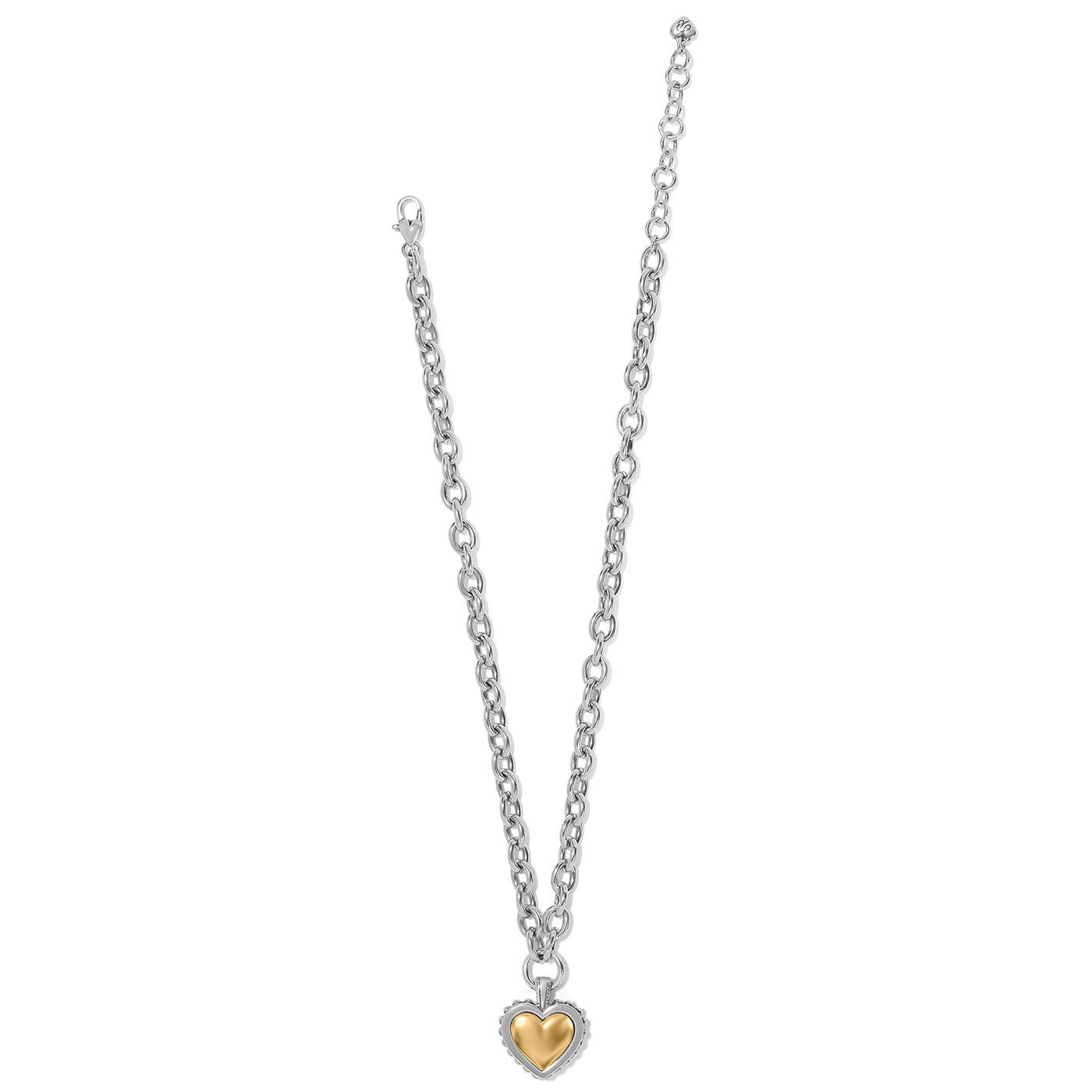 Brighton Pretty Tough Bold Heart Necklace in Gold-Necklaces-Brighton-Market Street Nest, Fashionable Clothing, Shoes and Home Décor Located in Mabank, TX