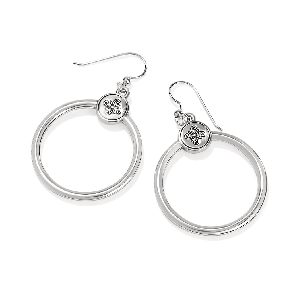 Brighton Pretty Tough Bold Heart Two Tone French Wire Earrings-01-Jewelry-Brighton-Market Street Nest, Fashionable Clothing, Shoes and Home Décor Located in Mabank, TX
