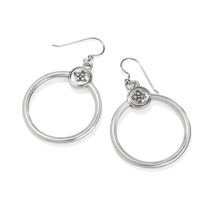 Brighton Pretty Tough Bold Heart Two Tone French Wire Earrings-01-Jewelry-Brighton-Market Street Nest, Fashionable Clothing, Shoes and Home Décor Located in Mabank, TX