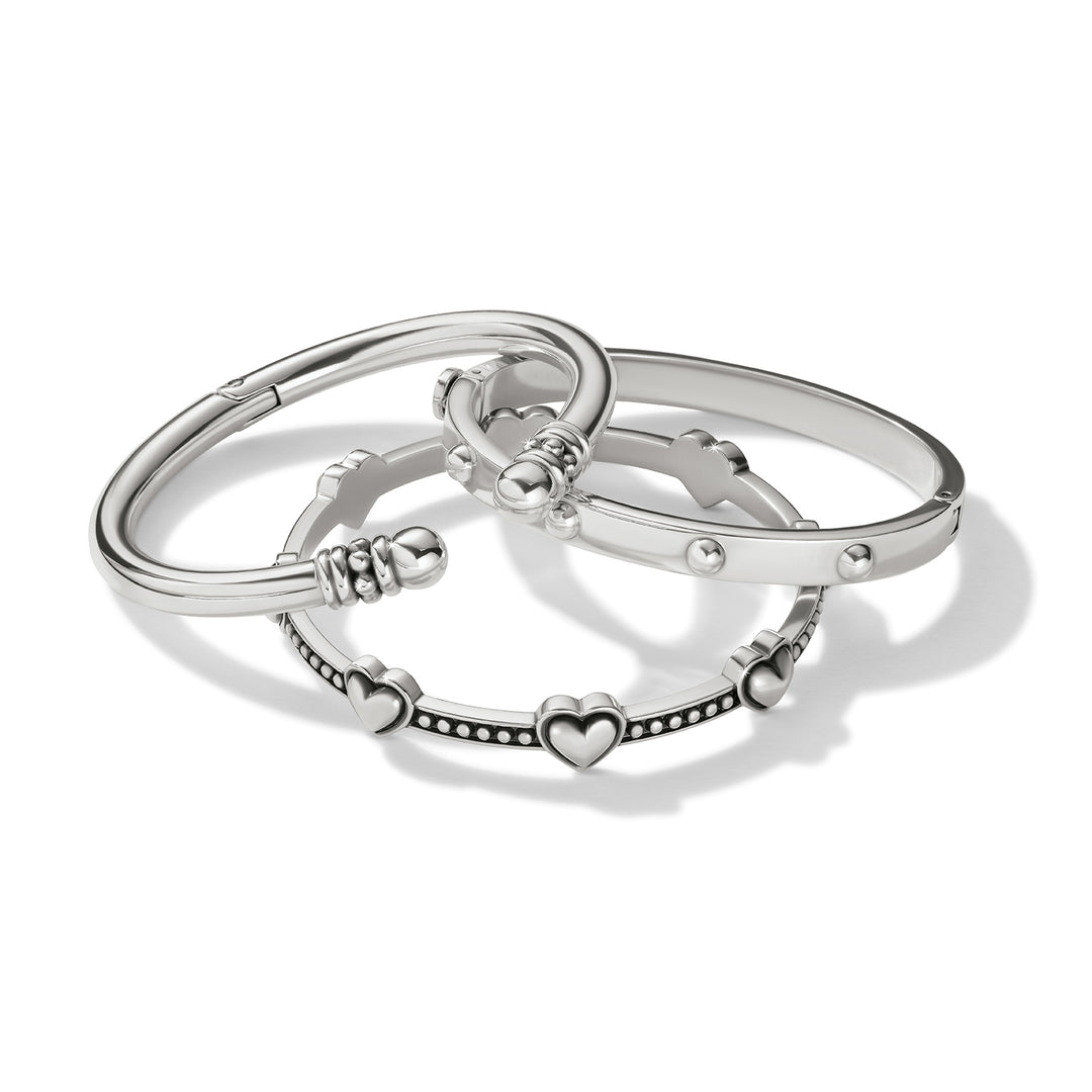Brighton Pretty Tough Bold Petite Heart Bangle-Bracelets-Brighton-Market Street Nest, Fashionable Clothing, Shoes and Home Décor Located in Mabank, TX