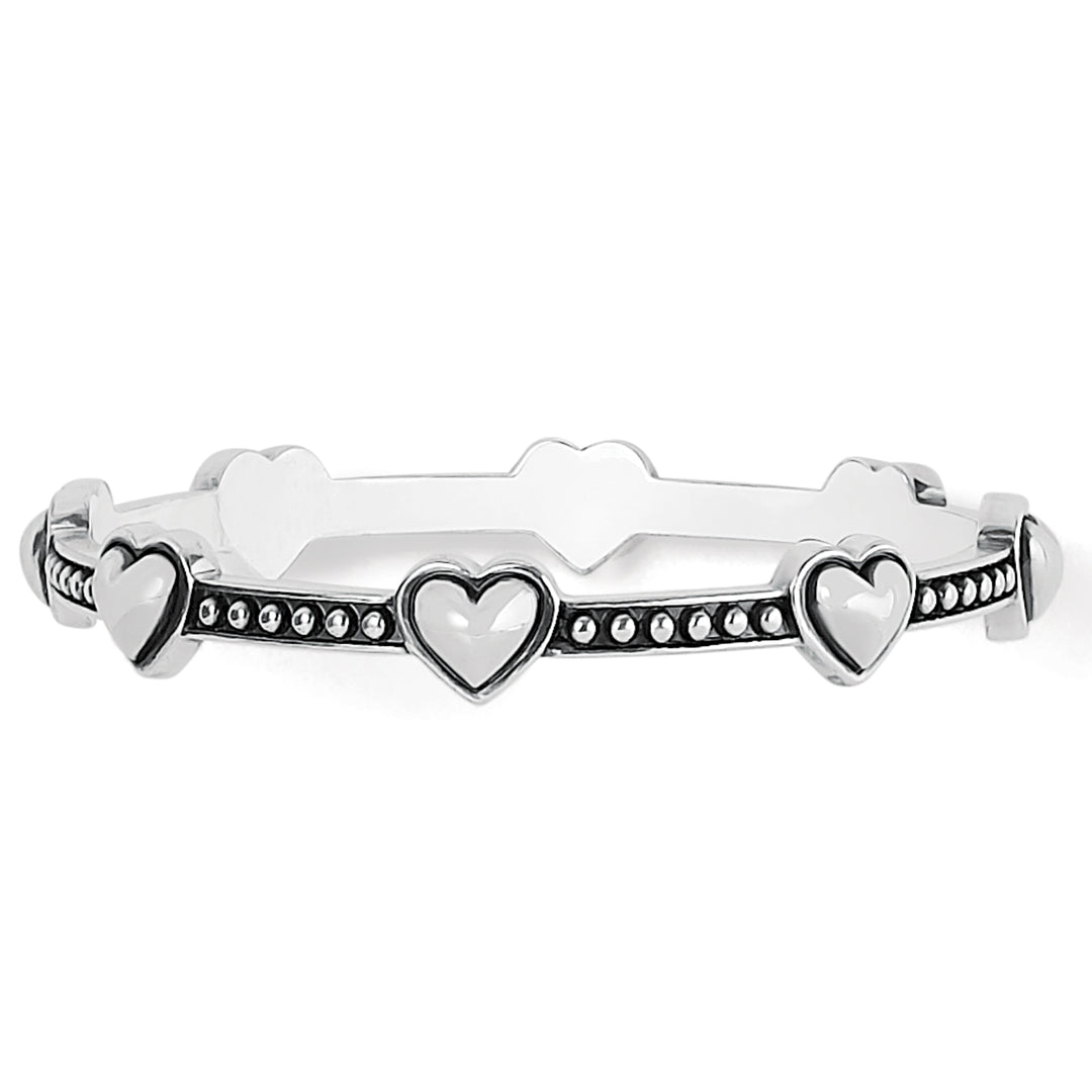 Brighton Pretty Tough Bold Petite Heart Bangle-Bracelets-Brighton-Market Street Nest, Fashionable Clothing, Shoes and Home Décor Located in Mabank, TX
