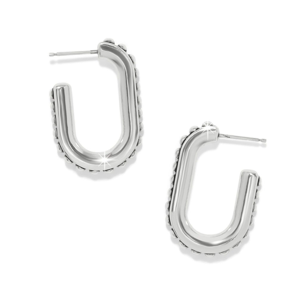 Brighton Pretty Tough Link Hoop Earrings-01-Jewelry-Brighton-Market Street Nest, Fashionable Clothing, Shoes and Home Décor Located in Mabank, TX