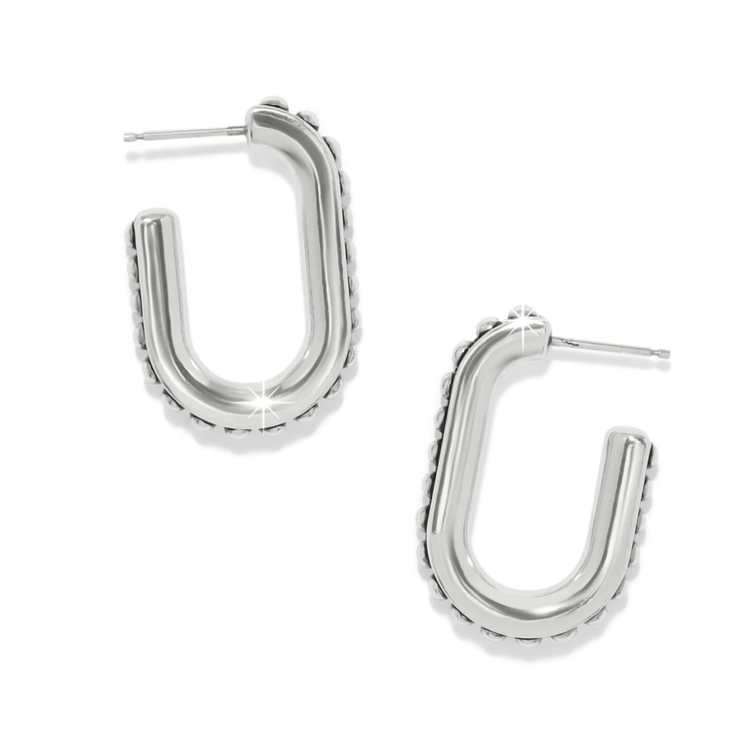 Brighton Pretty Tough Link Hoop Earrings-01-Jewelry-Brighton-Market Street Nest, Fashionable Clothing, Shoes and Home Décor Located in Mabank, TX