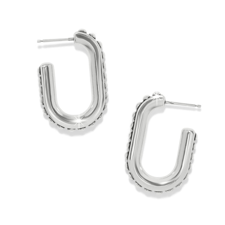 Brighton Pretty Tough Link Hoop Earrings-01-Jewelry-Brighton-Market Street Nest, Fashionable Clothing, Shoes and Home Décor Located in Mabank, TX