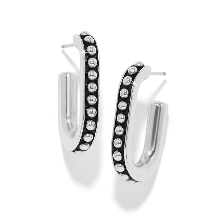 Brighton Pretty Tough Link Hoop Earrings-01-Jewelry-Brighton-Market Street Nest, Fashionable Clothing, Shoes and Home Décor Located in Mabank, TX