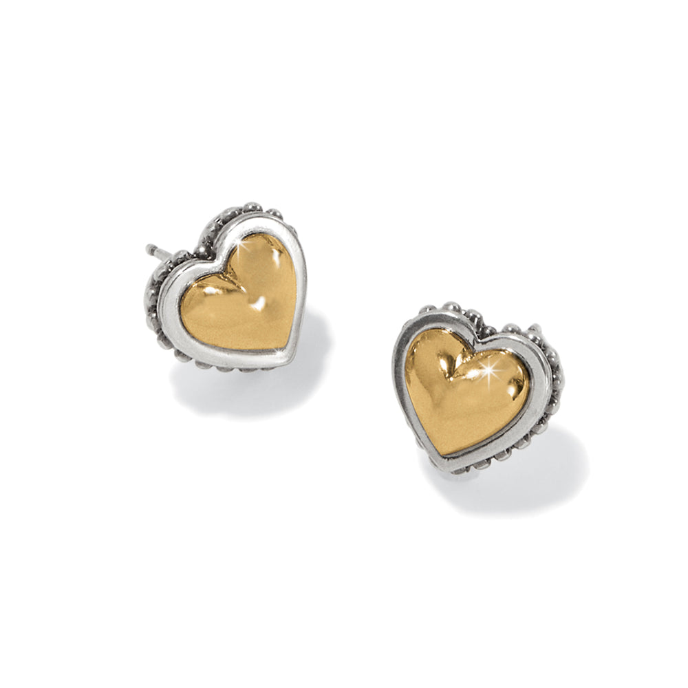 Brighton Pretty Tough Petite Heart Post Earrings-01-Jewelry-Brighton-Market Street Nest, Fashionable Clothing, Shoes and Home Décor Located in Mabank, TX