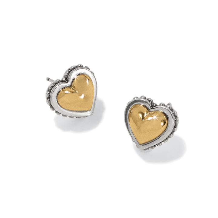 Brighton Pretty Tough Petite Heart Post Earrings-01-Jewelry-Brighton-Market Street Nest, Fashionable Clothing, Shoes and Home Décor Located in Mabank, TX