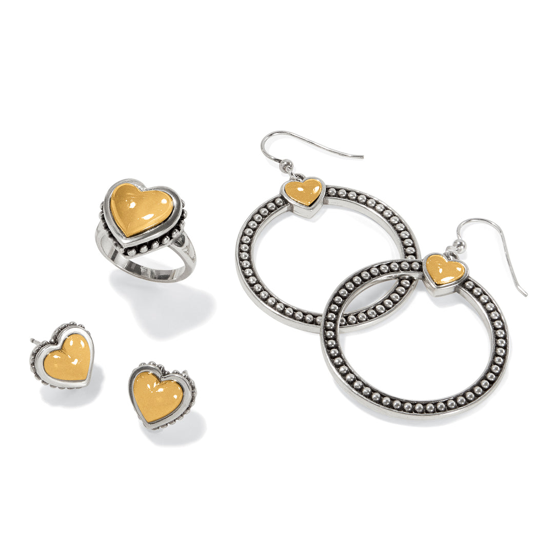 Brighton Pretty Tough Petite Heart Post Earrings-01-Jewelry-Brighton-Market Street Nest, Fashionable Clothing, Shoes and Home Décor Located in Mabank, TX