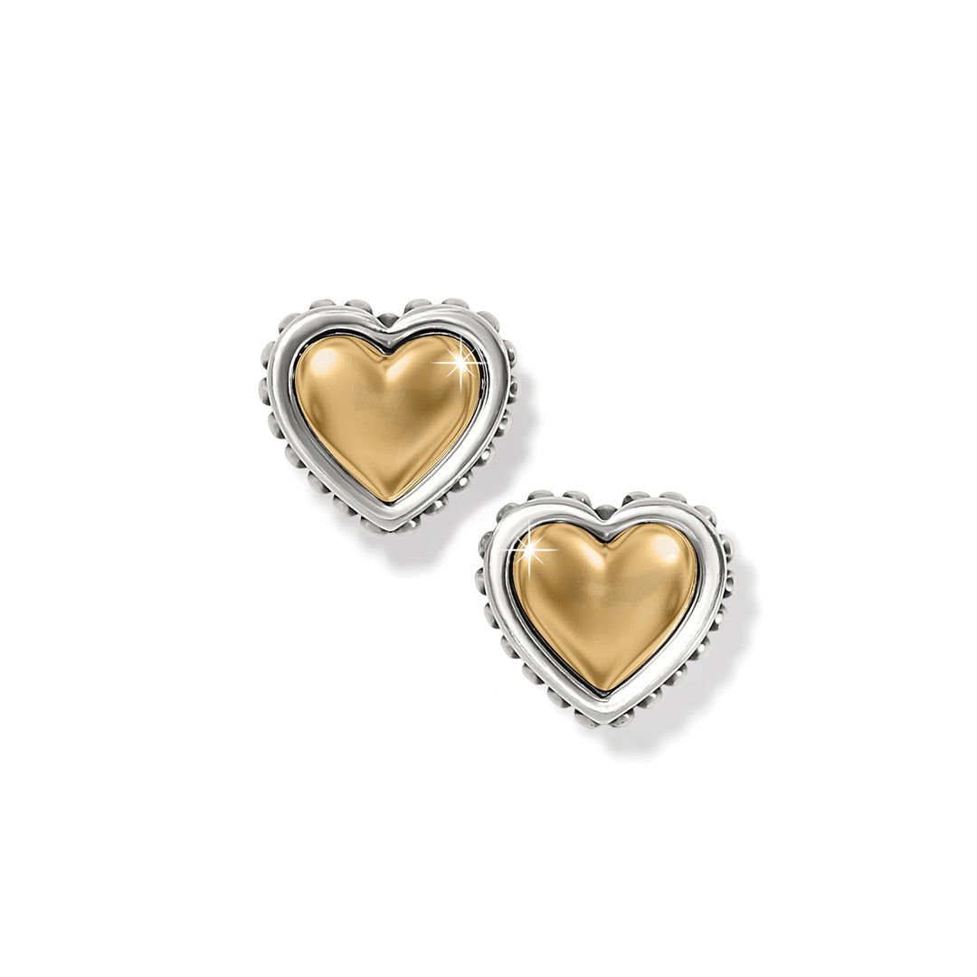 Brighton Pretty Tough Petite Heart Post Earrings-01-Jewelry-Brighton-Market Street Nest, Fashionable Clothing, Shoes and Home Décor Located in Mabank, TX